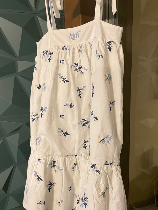 Kith Other - Kith White Sundress with Blue Floral Embroidery SS26